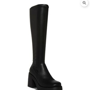 No Boundaries Black Platform Heeled Boots